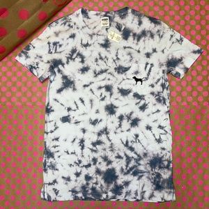 Victoria Secret PINK Oversize Tie Dye Shirt w/ Pocket- NEW w/ Tag